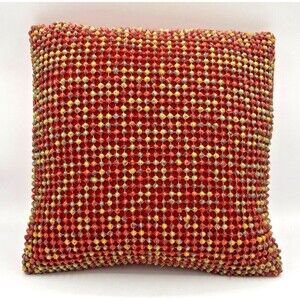 Dransfield & Ross New York French Knot Pillow‎ Silk Velvet Boutique Autumn Spice